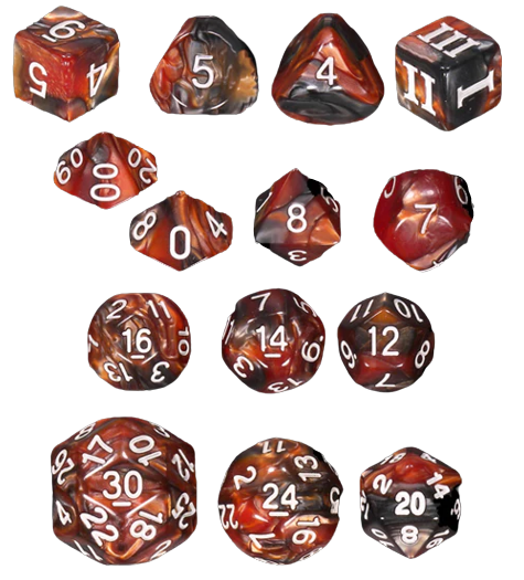 Unleashed Arcana Dice: Mage Bullets 14 Die Set